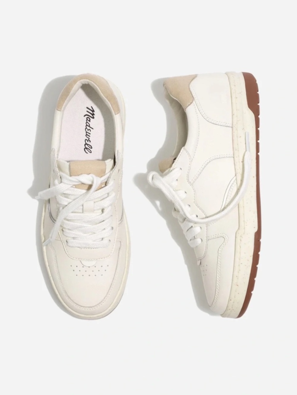 Madewell Women's Court Sneaker in White Leather Size 9